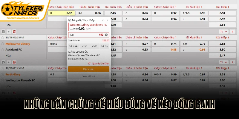 Những dẫn chứng để hiểu đúng về kèo đồng banh